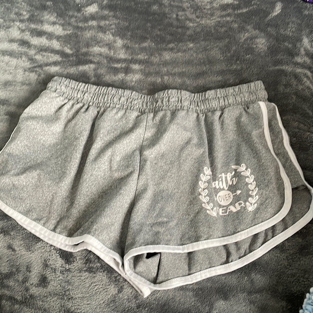 Gray simple sleep shorts